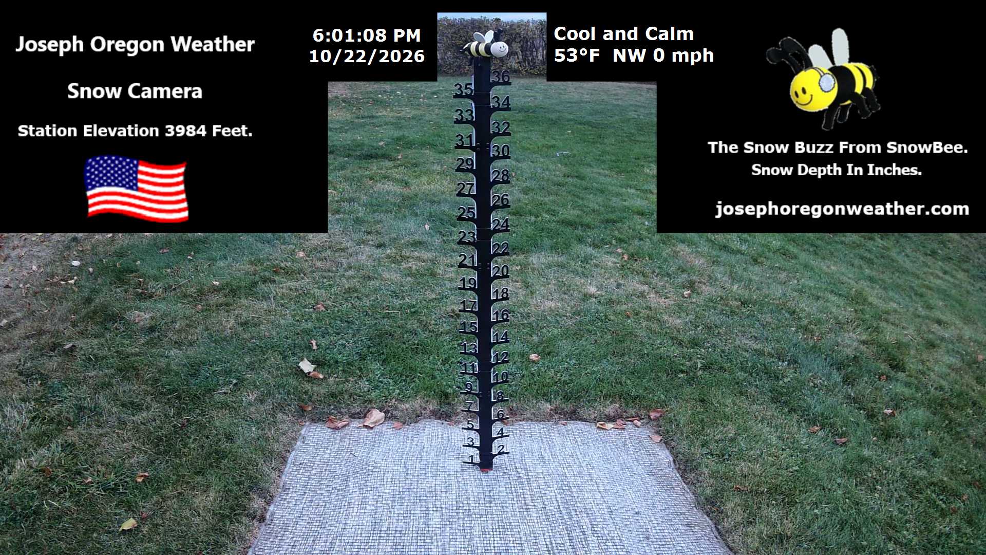 Joseph Oregon Weather Snow Camera - 6 PM
