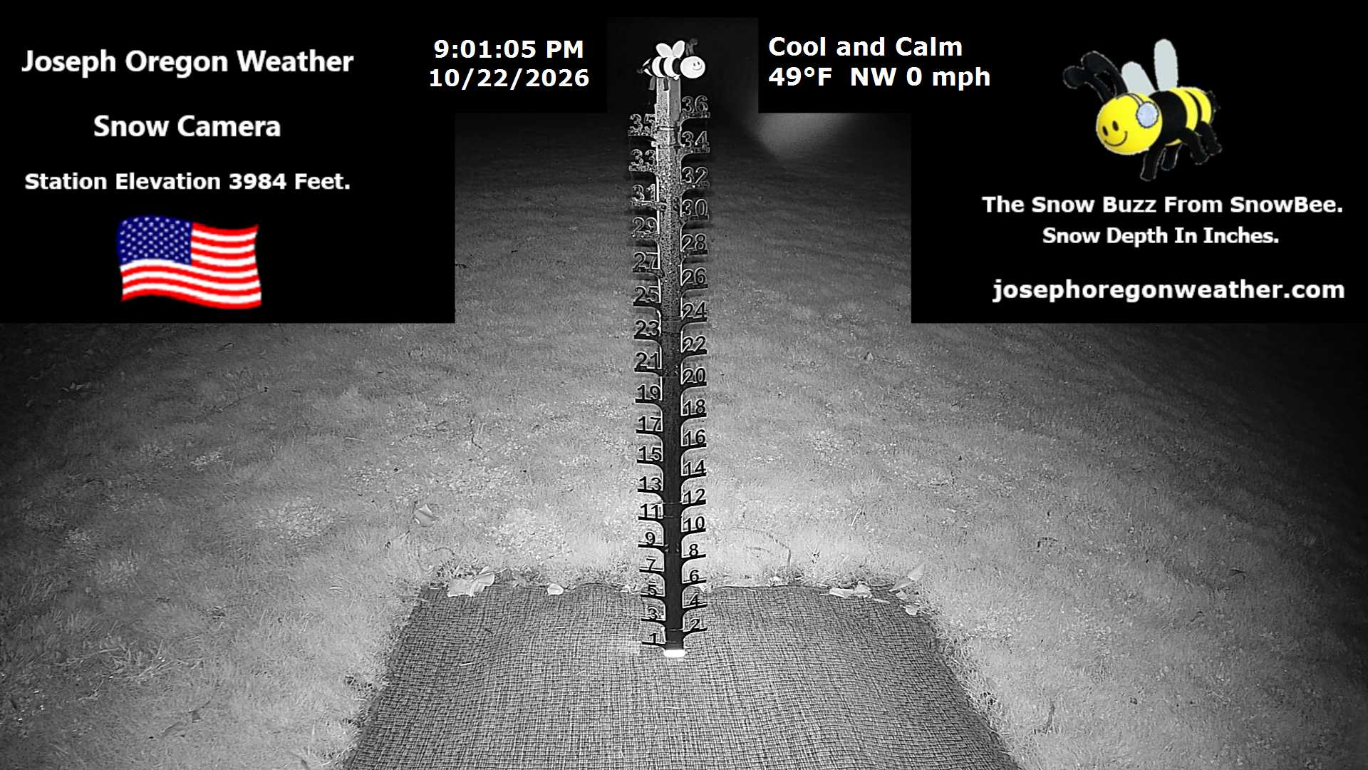 Joseph Oregon Weather Snow Camera - 9 PM
