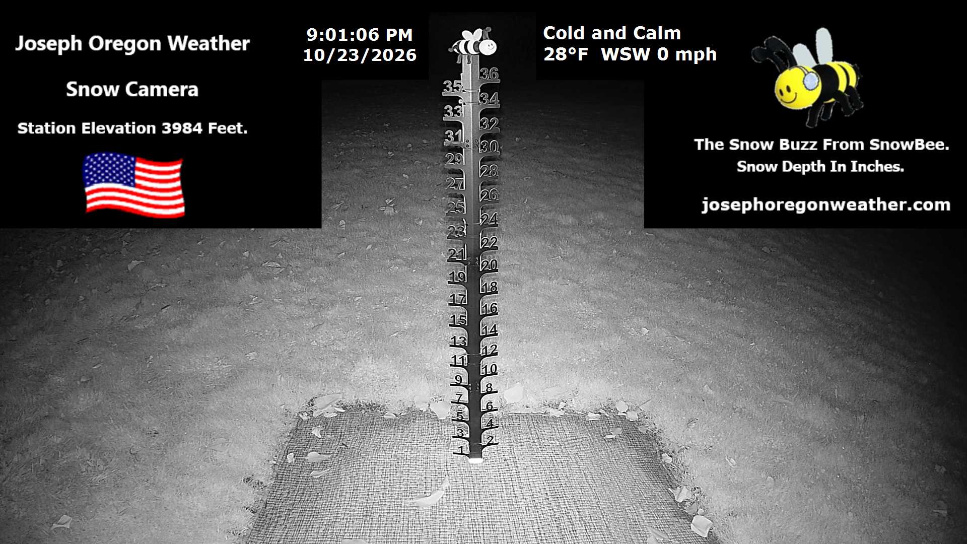 Joseph Oregon Weather Snow Camera - 9 PM