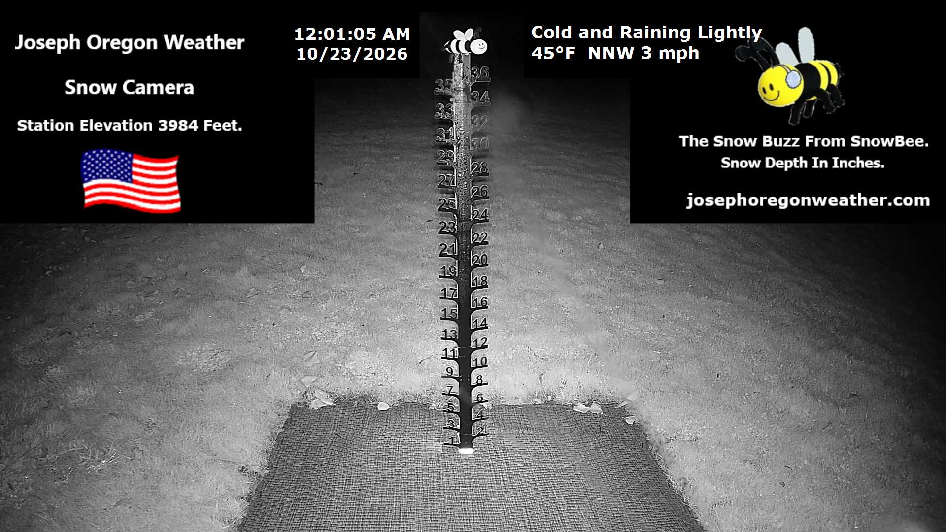 Joseph Oregon Weather Snow Camera - 12 AM