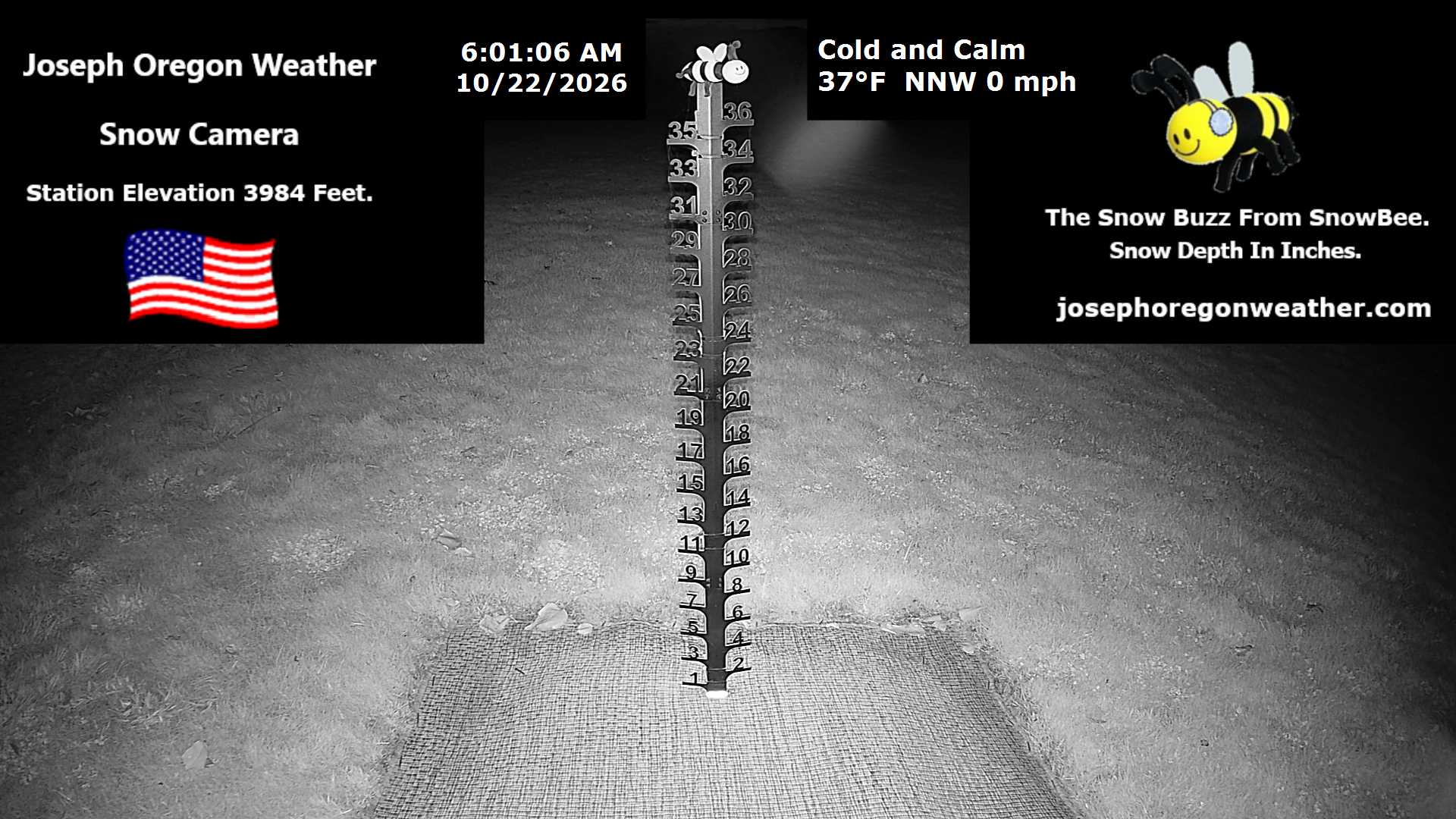 Joseph Oregon Weather Snow Camera -6 AM