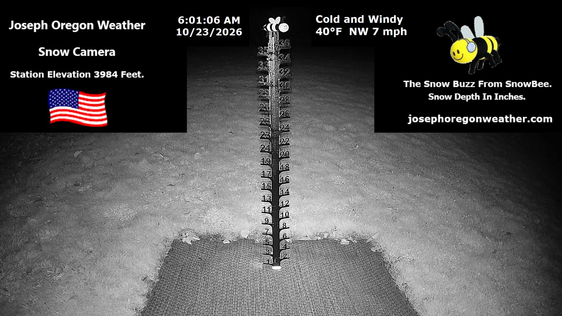 Joseph Oregon Weather Snow Camera - 6 AM